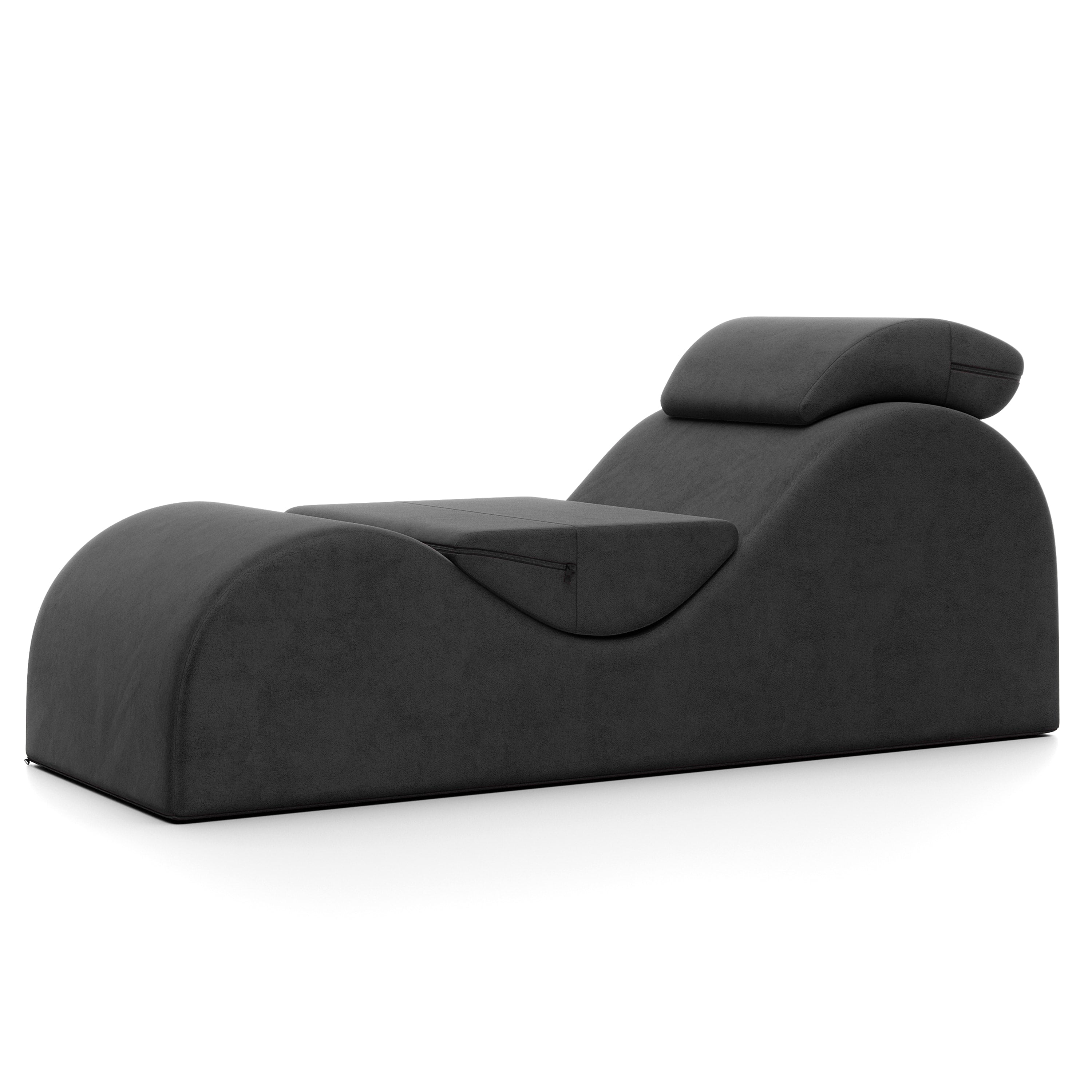 Blue lounge chair on a white background