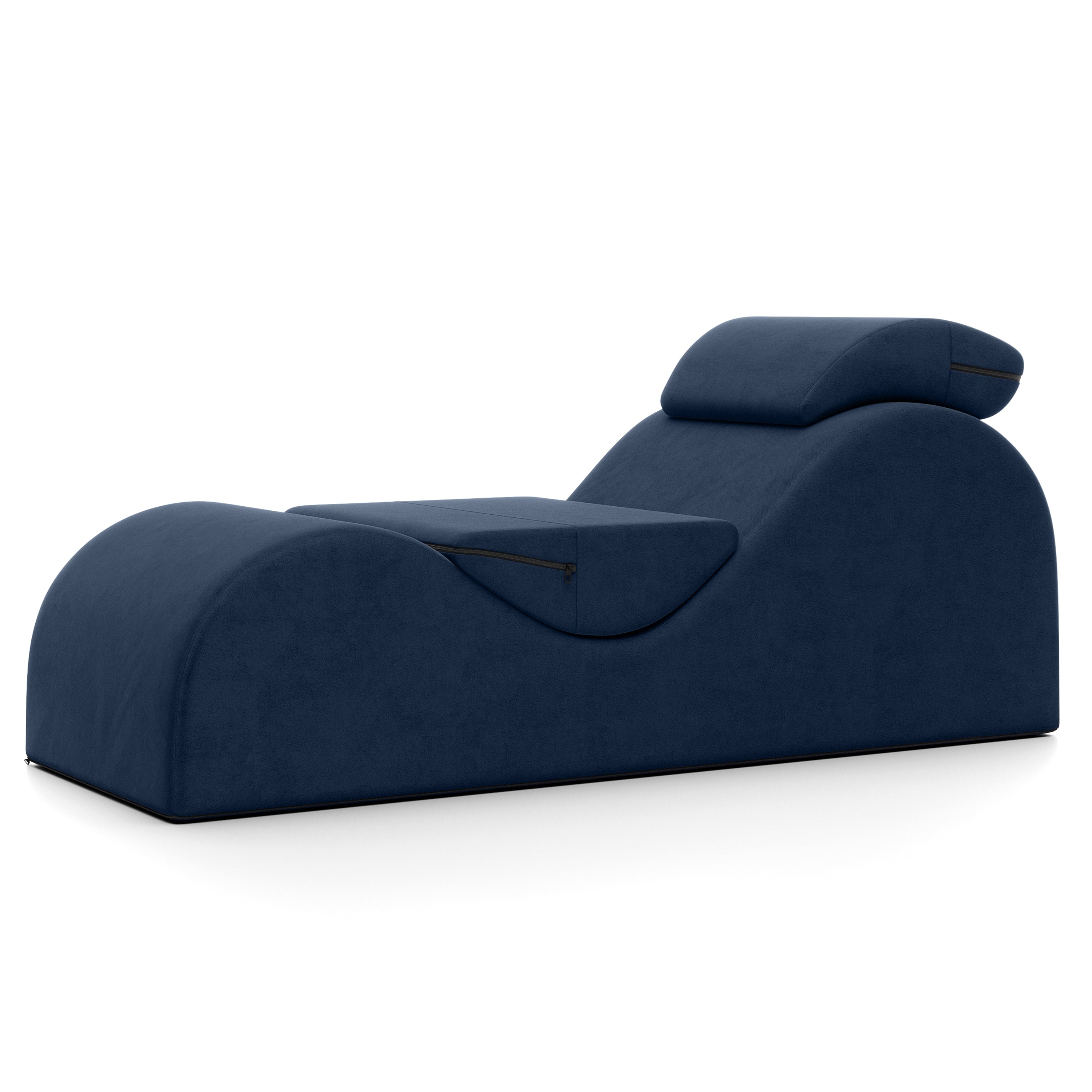 Blue lounge chair on a white background