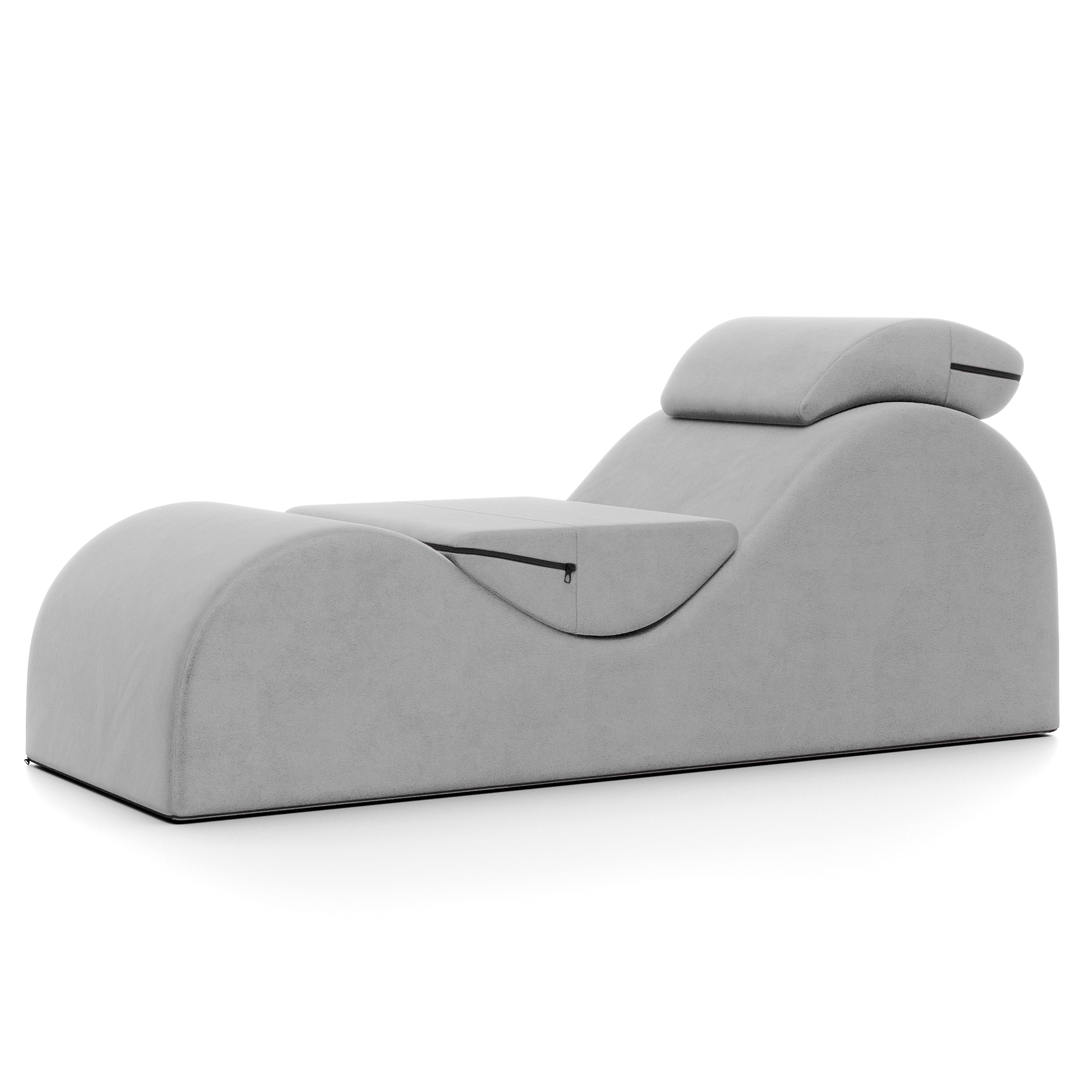 Gray lounge chair on a white background