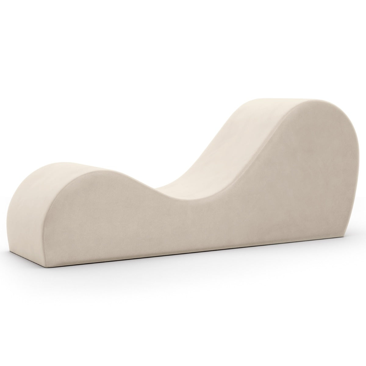 Beige lounge chair on a white background