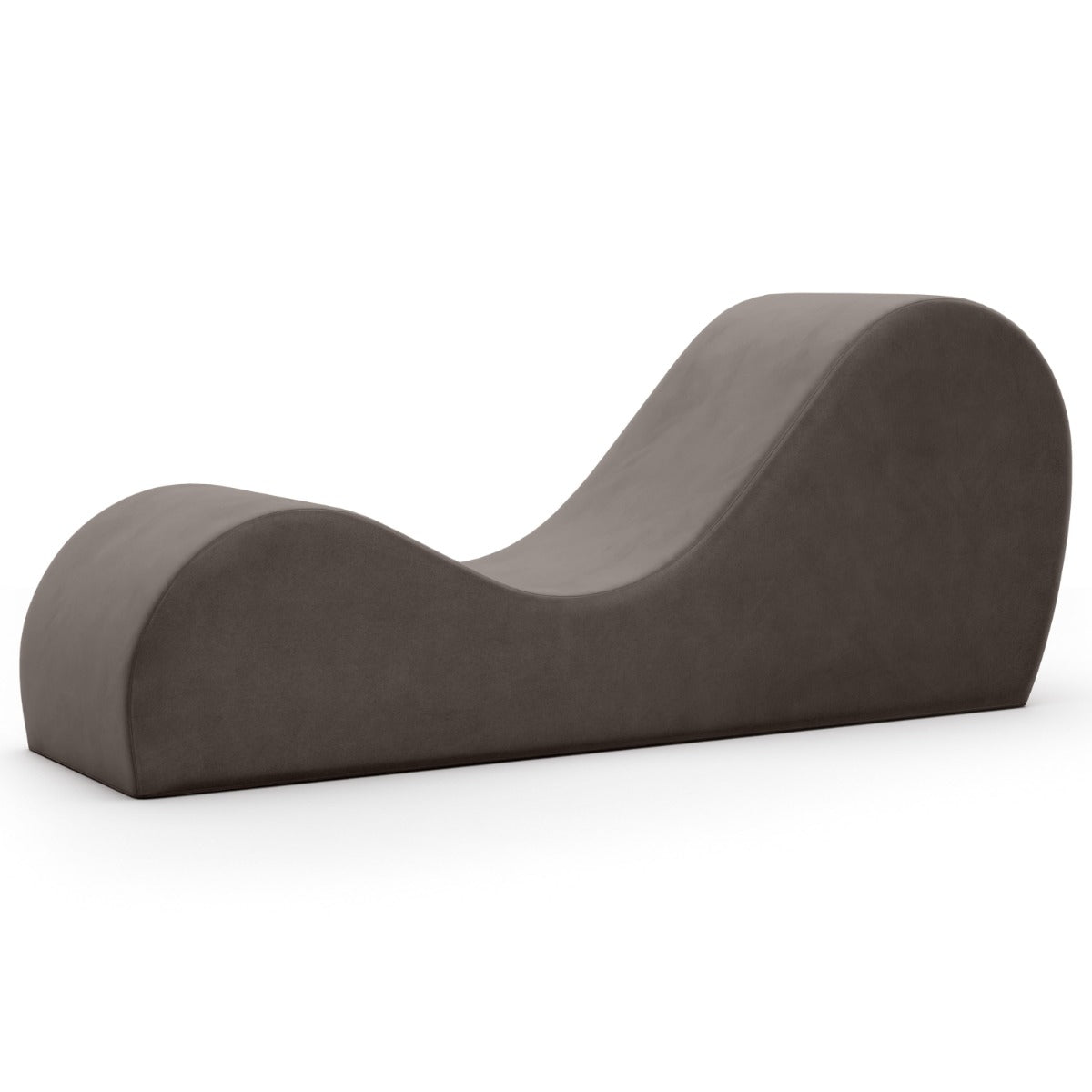 Brown foam roller on a white background