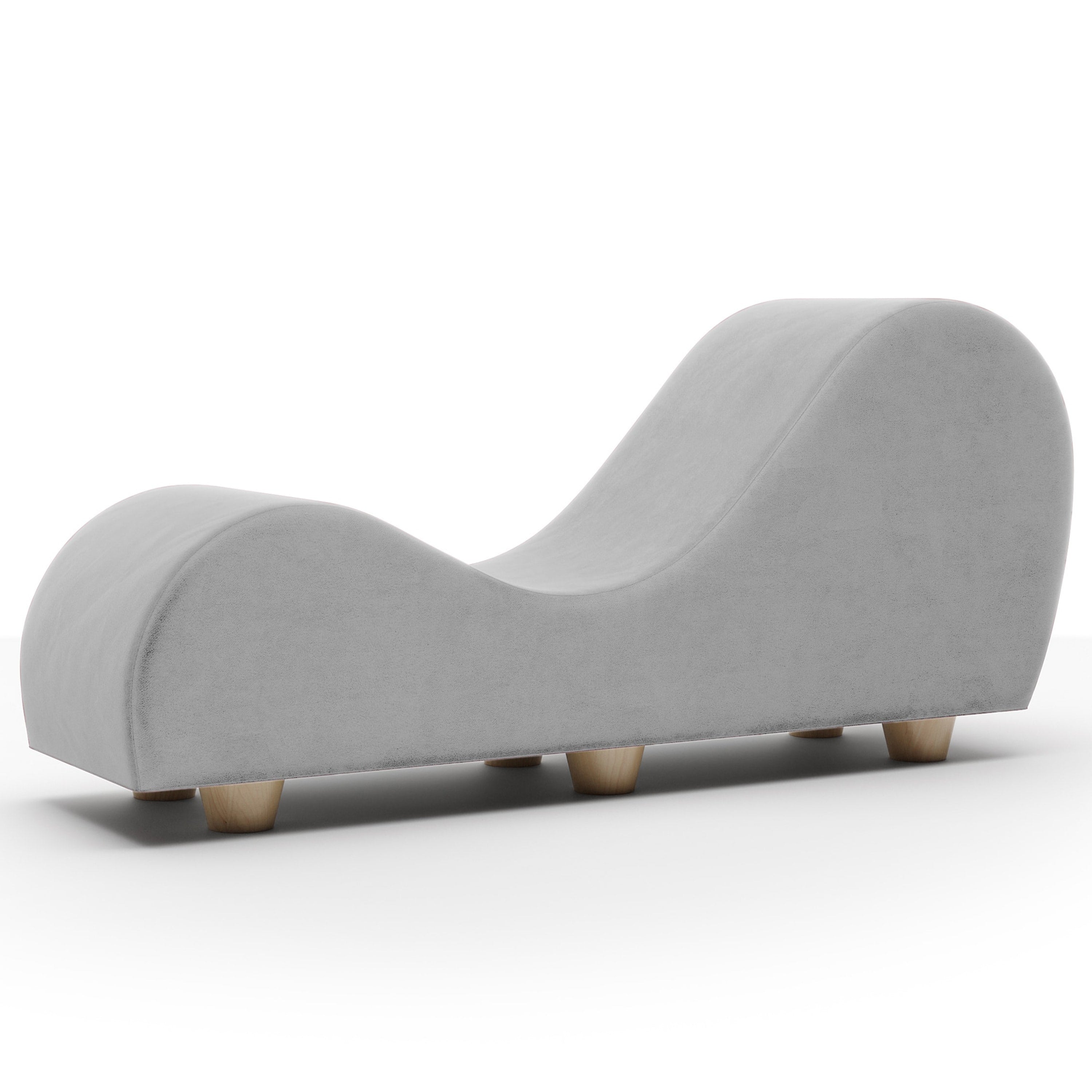 Gray modern lounge chair on white background