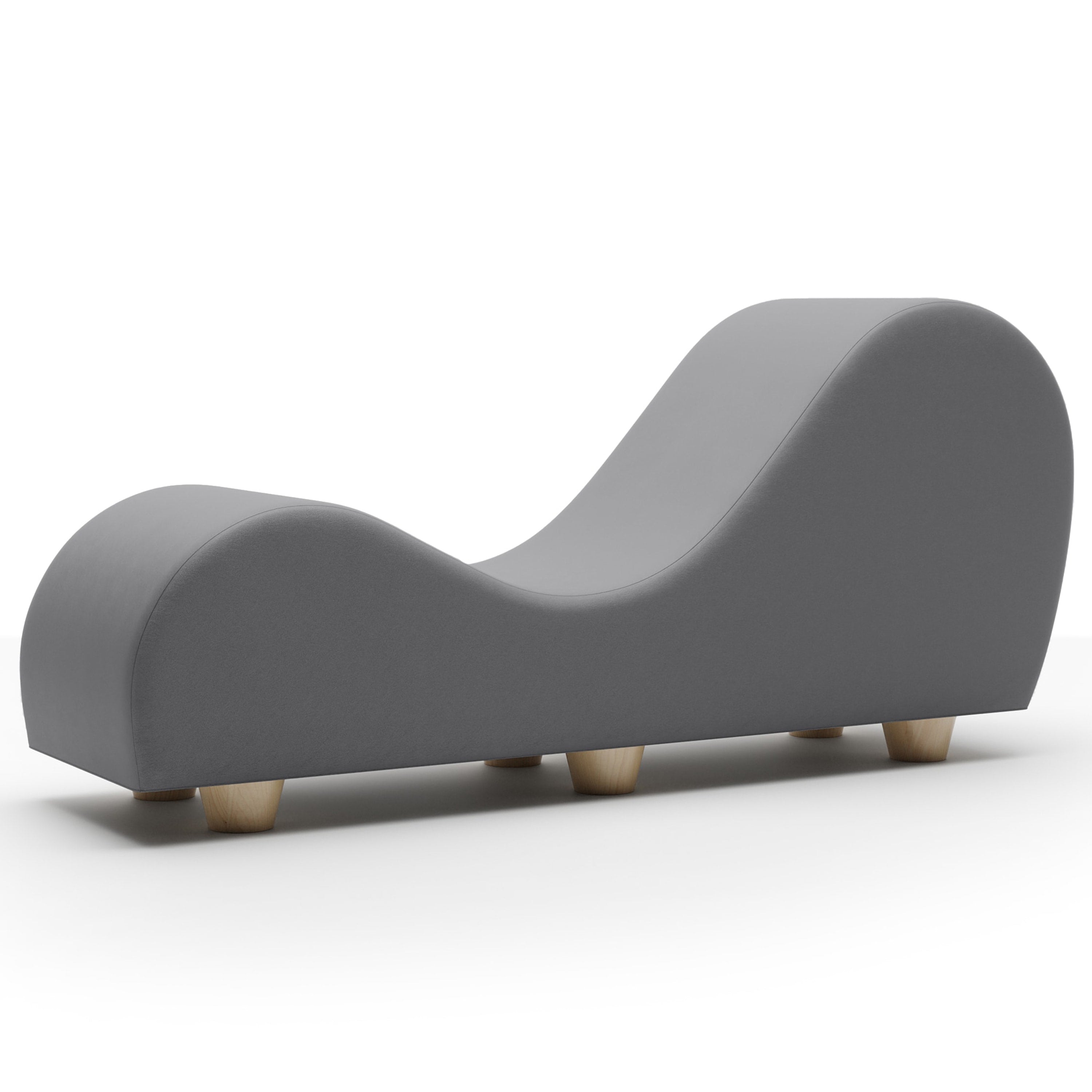 Gray lounge chair on a white background