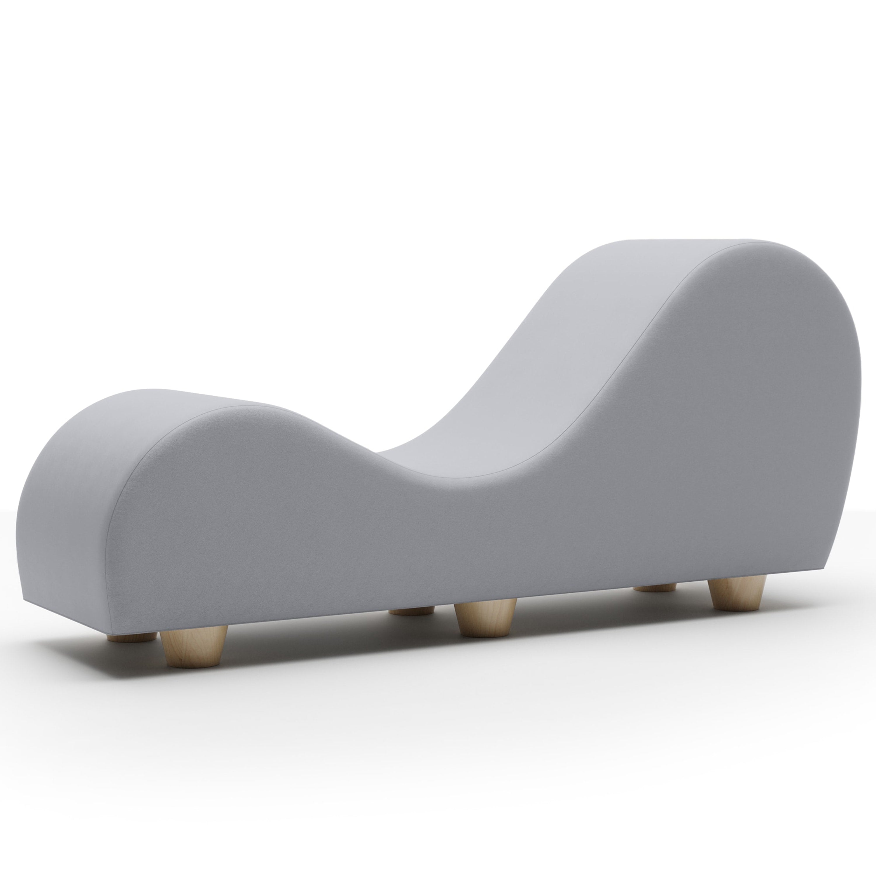 Modern gray lounge chair on a white background