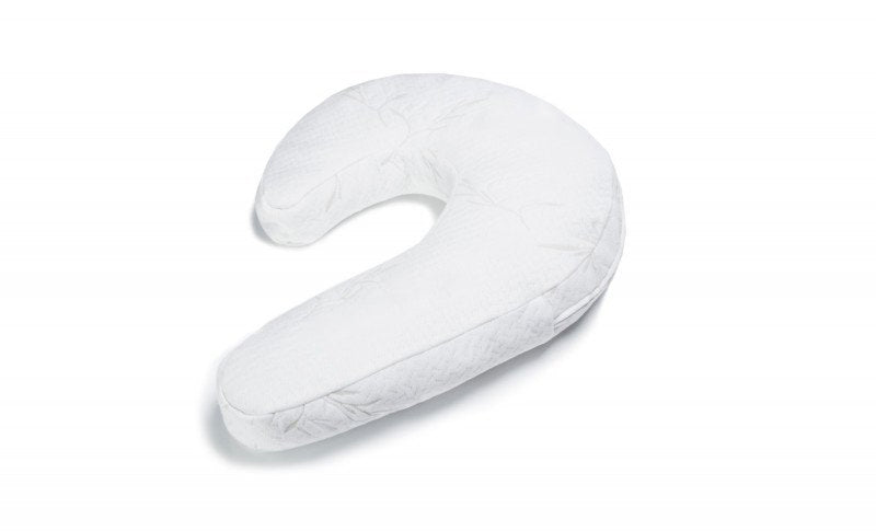 White U-shaped pillow on a white background