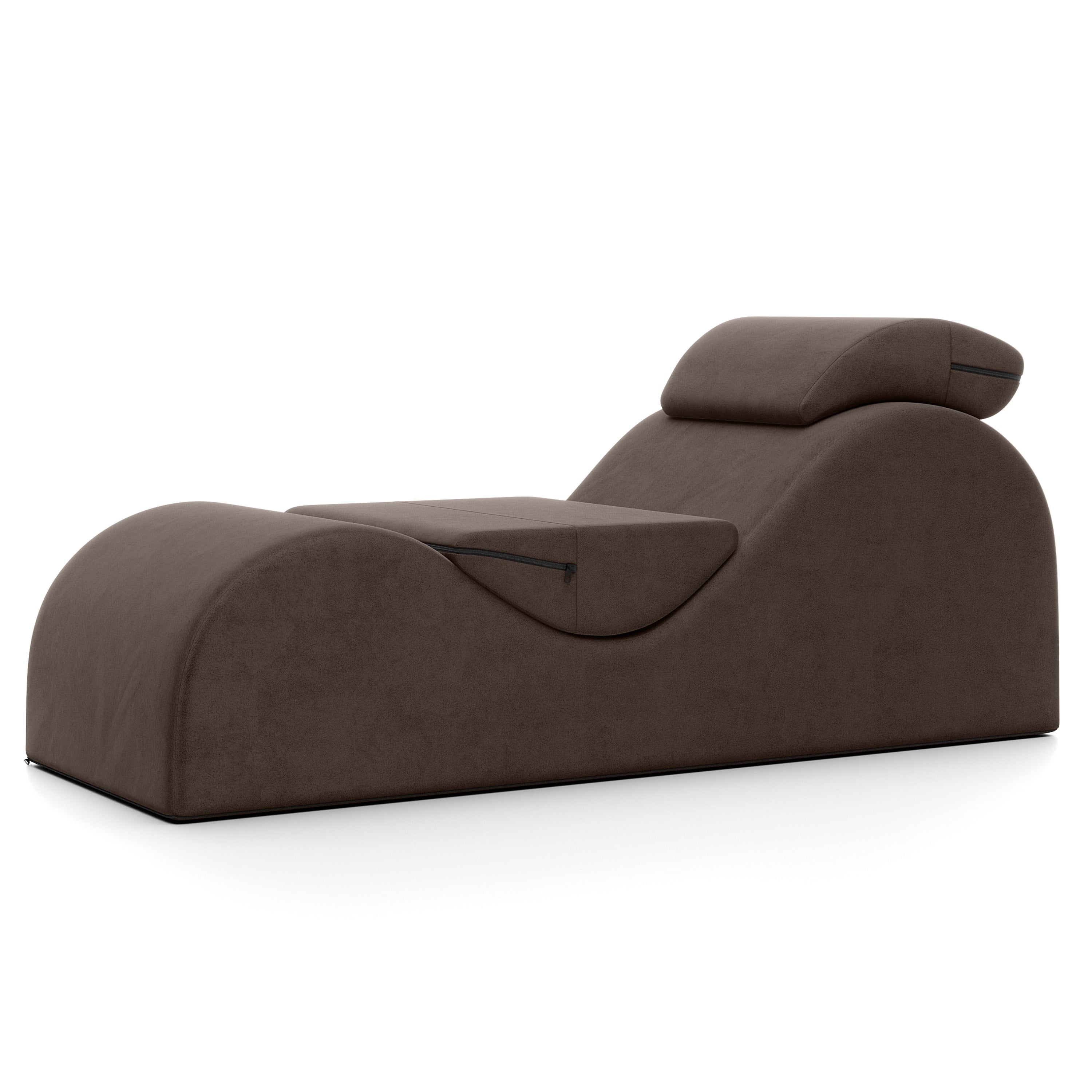 Espresso lounge chair on a white background