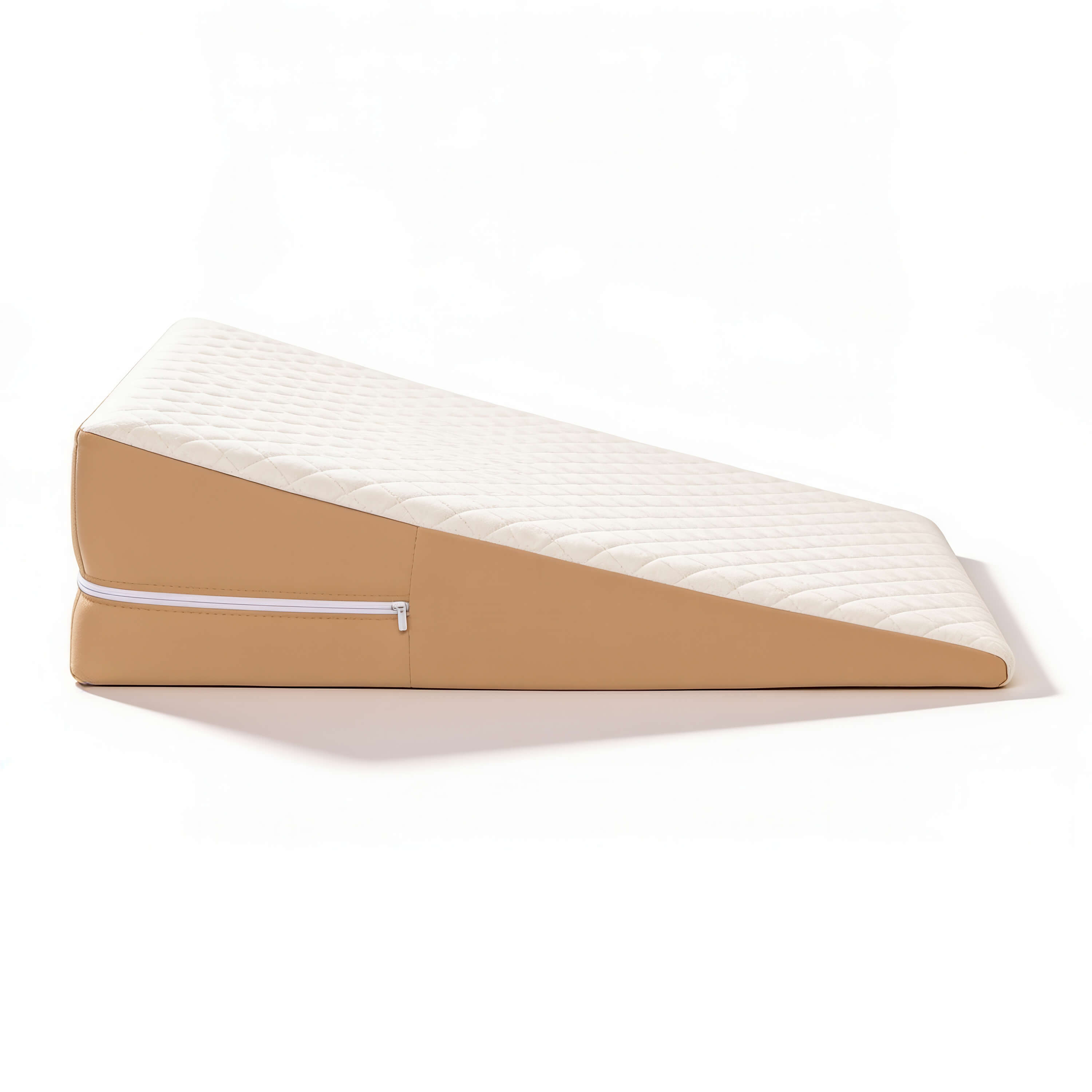 Foam bed wedge pillow on a white background