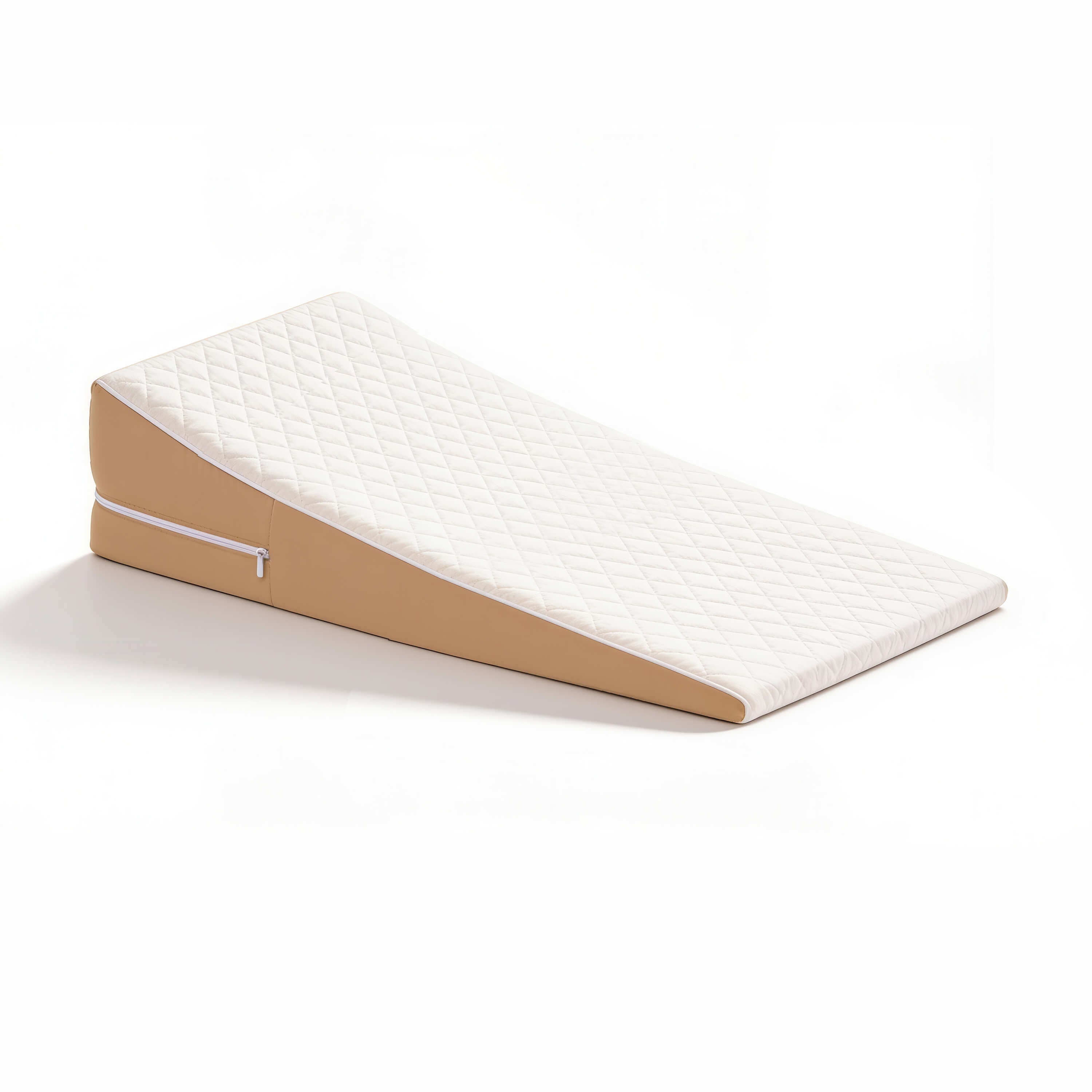 Queen XL foam wedge pillow on a white background