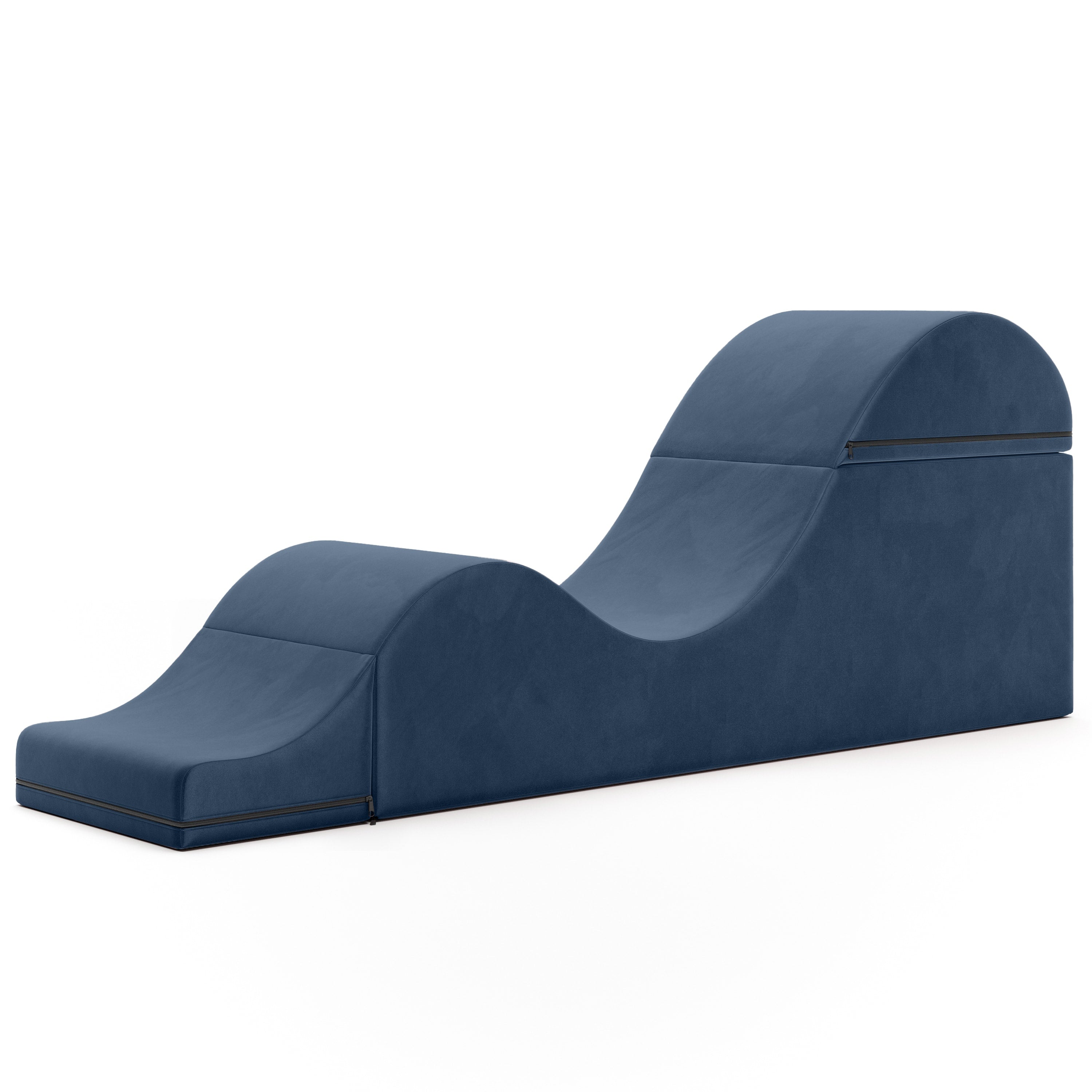 Blue outdoor furniture piece on a white background