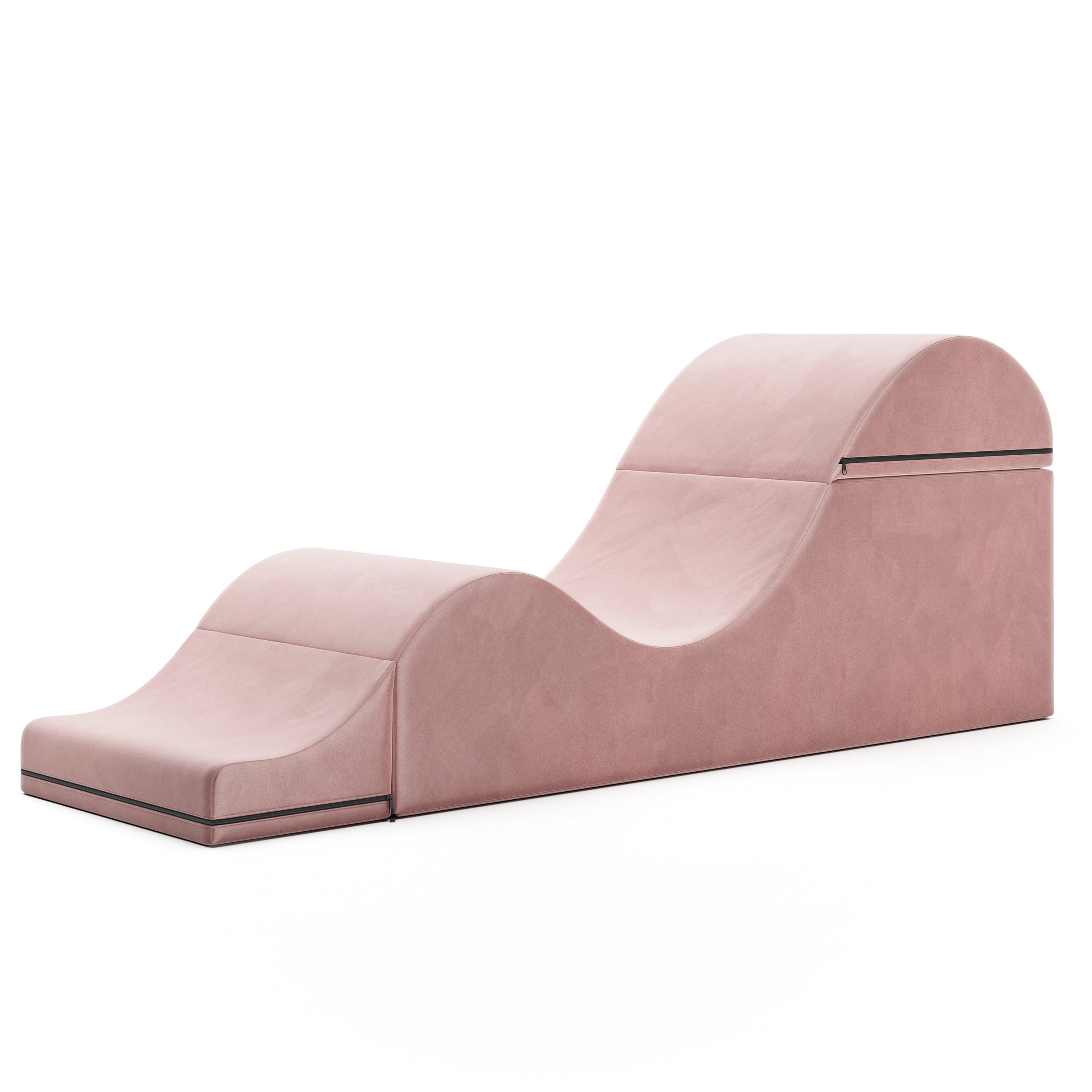 Pink chaise lounge on a white background