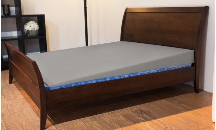 Cotton Canvas Cover on bed  - Grey color